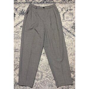 Vintage Wildlife Sportswear‎ Black & White Houndstooth Pleated Pants Womens 14